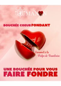 St valentin cœur framboise